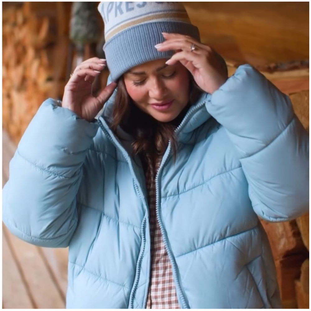 NOIZE x Jillian Harris Jilly Box Avalon Women Puffer Jacket Medium Aero Blue Ski - Picture 15 of 16